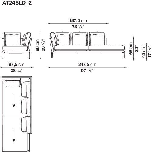 Модульный диван B&B B&B Atoll