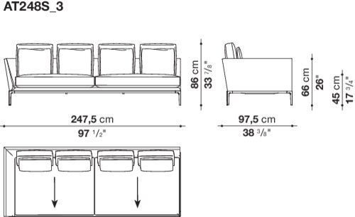 Модульный диван B&B B&B Atoll