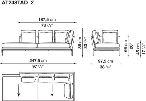 Модульный диван B&B B&B Atoll