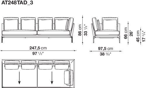 Модульный диван B&B B&B Atoll