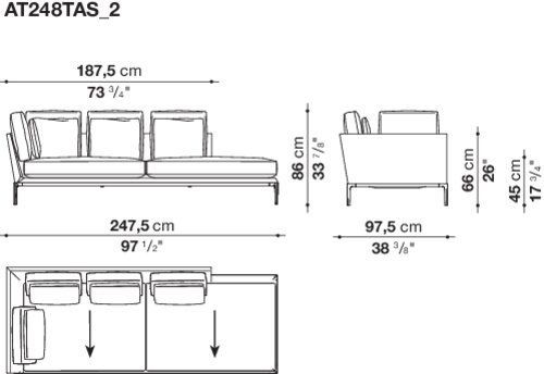 Модульный диван B&B B&B Atoll