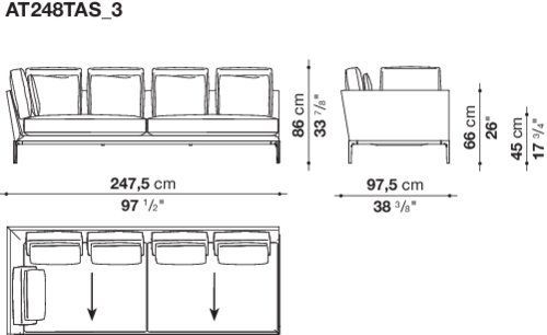 Модульный диван B&B B&B Atoll