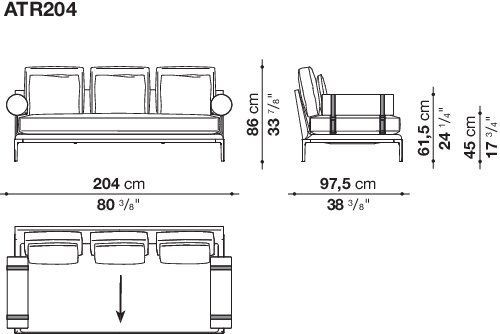 Модульный диван B&B B&B Atoll