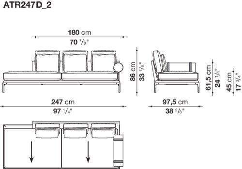 Модульный диван B&B B&B Atoll