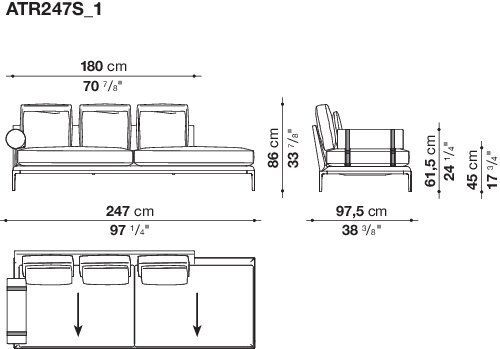 Модульный диван B&B B&B Atoll