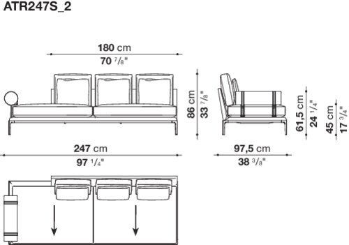 Модульный диван B&B B&B Atoll