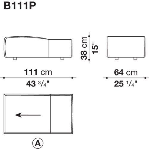 Современный диван B&B Bend-Sofa