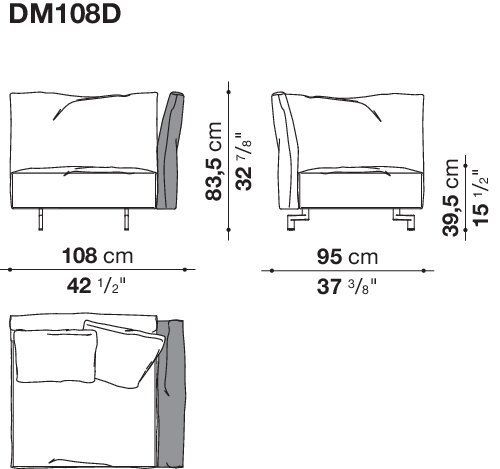 Стильный диван B&B Dambo