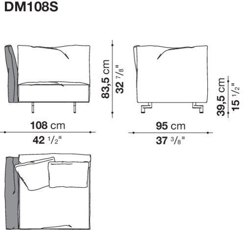 Стильный диван B&B Dambo