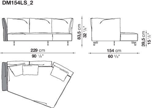Стильный диван B&B Dambo