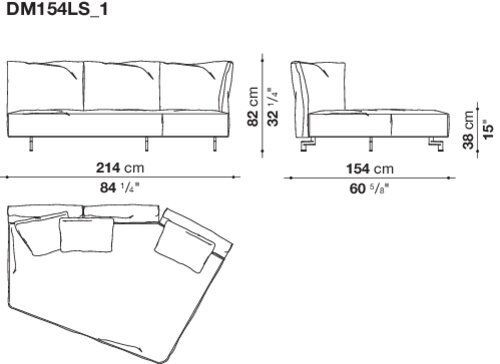 Стильный диван B&B Dambo