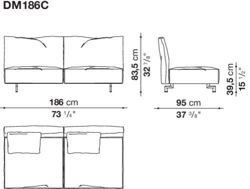 Стильный диван B&B Dambo
