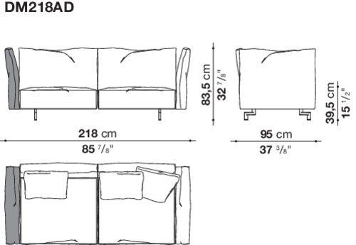 Стильный диван B&B Dambo