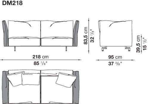 Стильный диван B&B Dambo