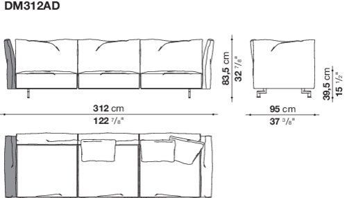 Стильный диван B&B Dambo
