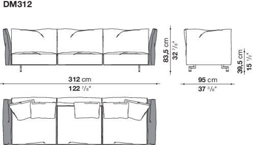 Стильный диван B&B Dambo