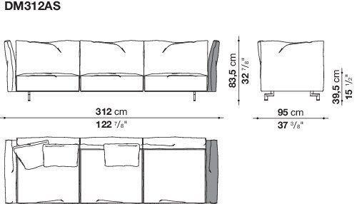 Стильный диван B&B Dambo