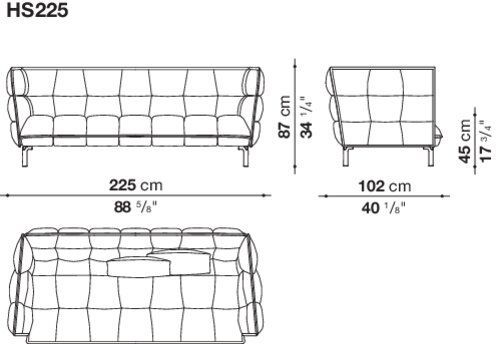 Мягкий диван B&B Husk-Sofa