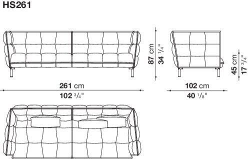 Мягкий диван B&B Husk-Sofa