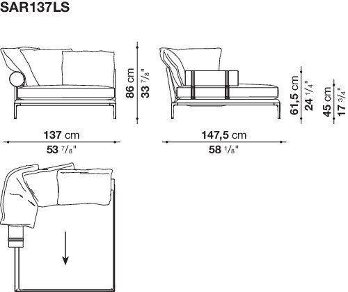 Дизайнерский диван B&B B&B Atoll Soft