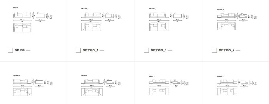 Стильный диван B&B Dock Low Version