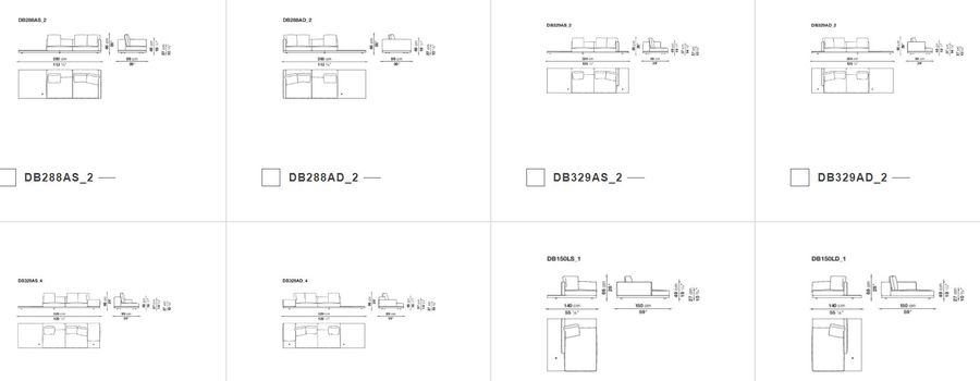 Стильный диван B&B Dock Low Version