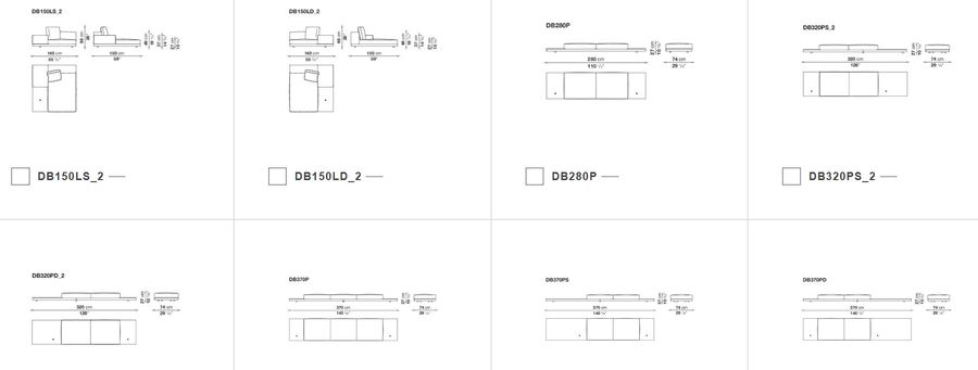 Стильный диван B&B Dock Low Version