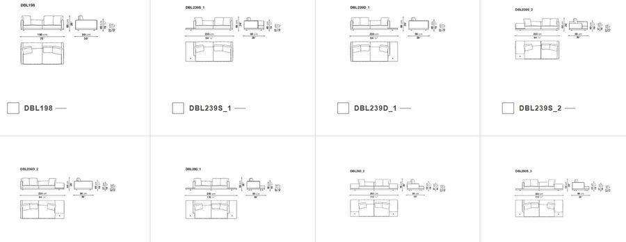 Стильный диван B&B Dock Low Version