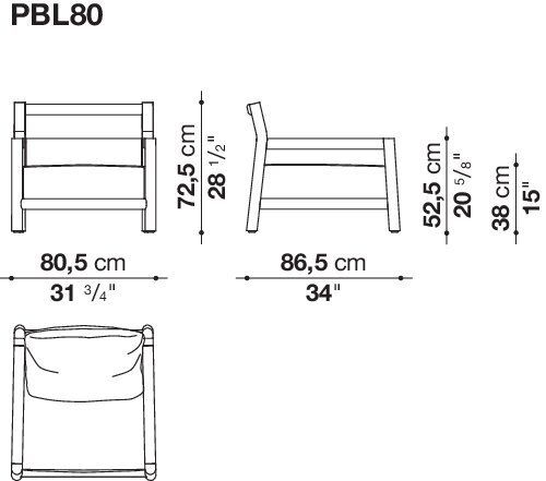 Дизайнерское кресло B&B Pablo Outdoor