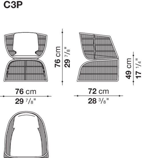 Кресло с высокой спинкой B&B Crinoline