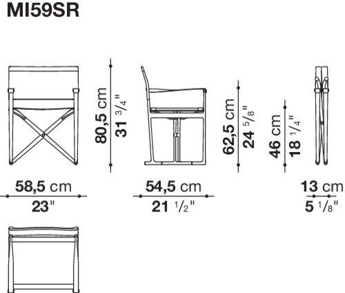 Складной стул для сада B&B Mirto Outdoor