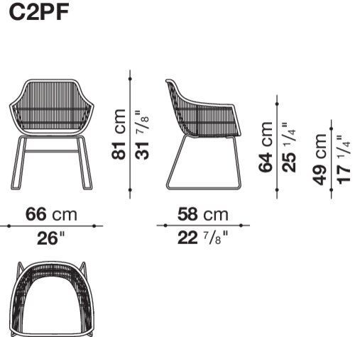 Уличный стул B&B Crinoline