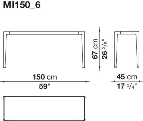 Современная консоль B&B Mirto Outdoor