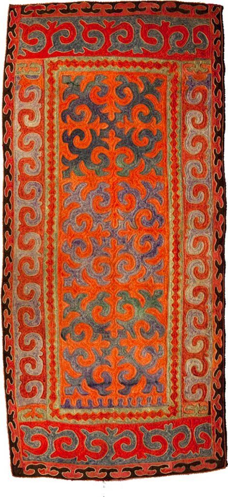 Яркий ковер Altai Felt Shyrdak FEL0475