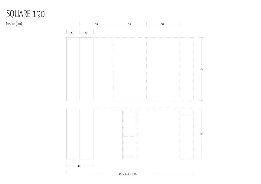 Консоль-стол ALTACOM Square AC004/190, AC004/290