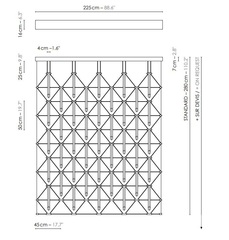 Дизайнерская световая панель Designheure Panneau 5x5 Mozaik