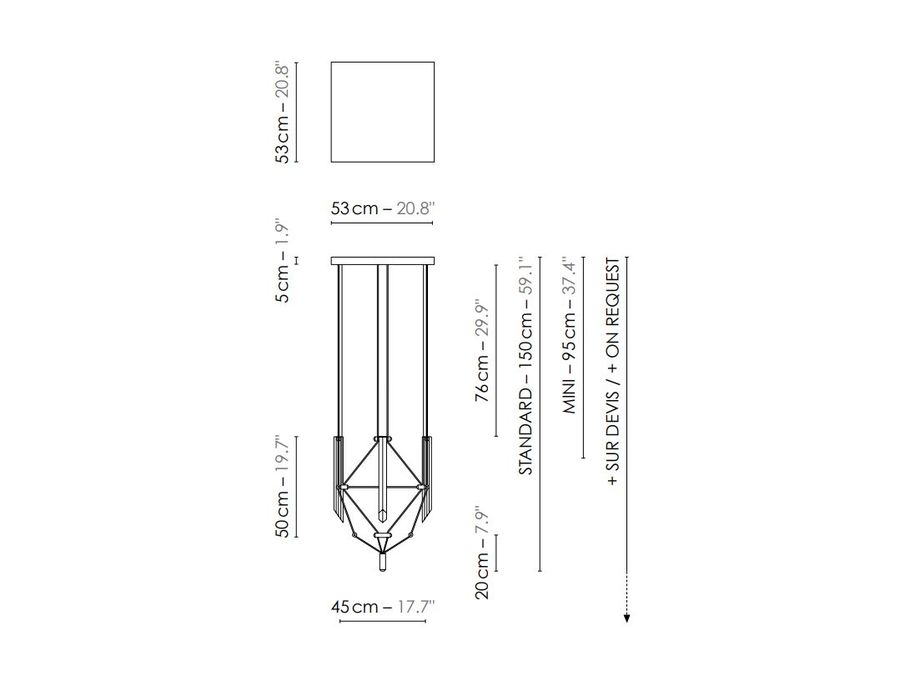 Подвесная люстра Designheure Lustre 4 Mozaik