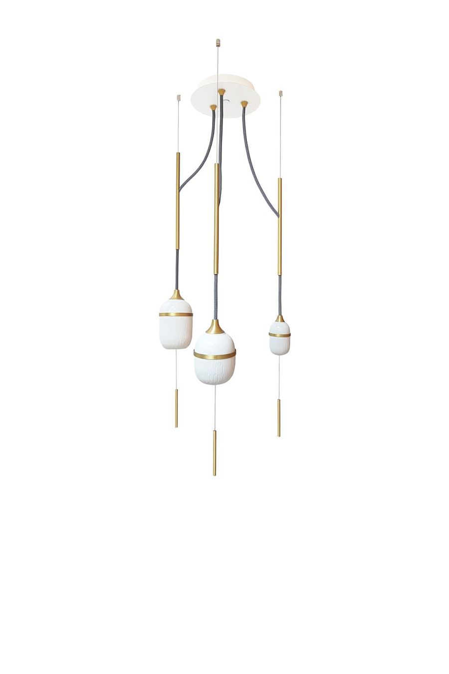 Дизайнерская люстра Designheure Suspension trio Fleur de Kaolin 80