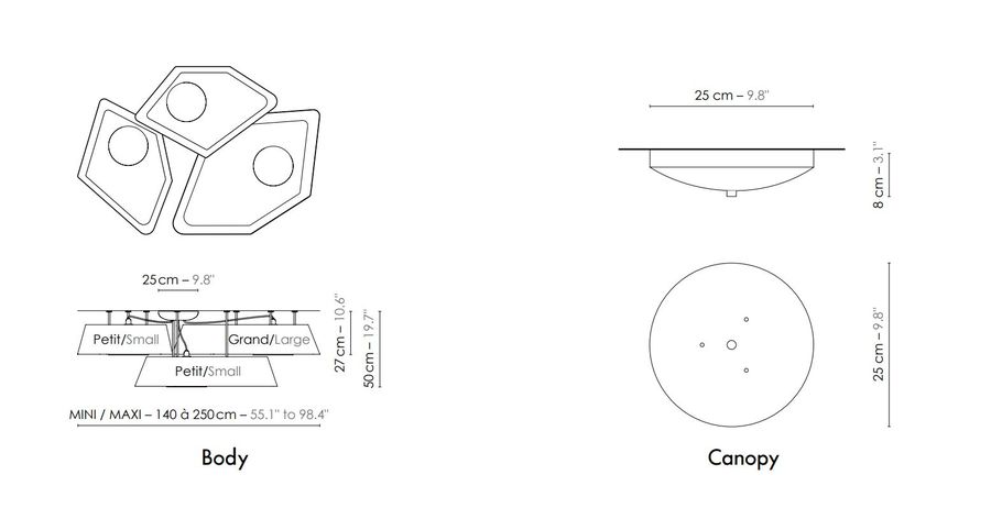 Современный светильник Designheure Plafonnier Trio Petit Nénuphar LED