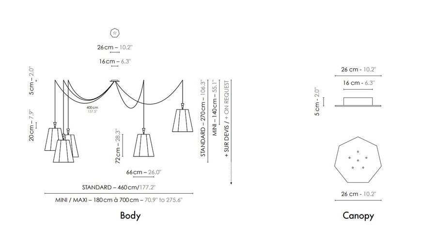 Подвесная люстра Designheure Lustre 5 XXL LuXiole