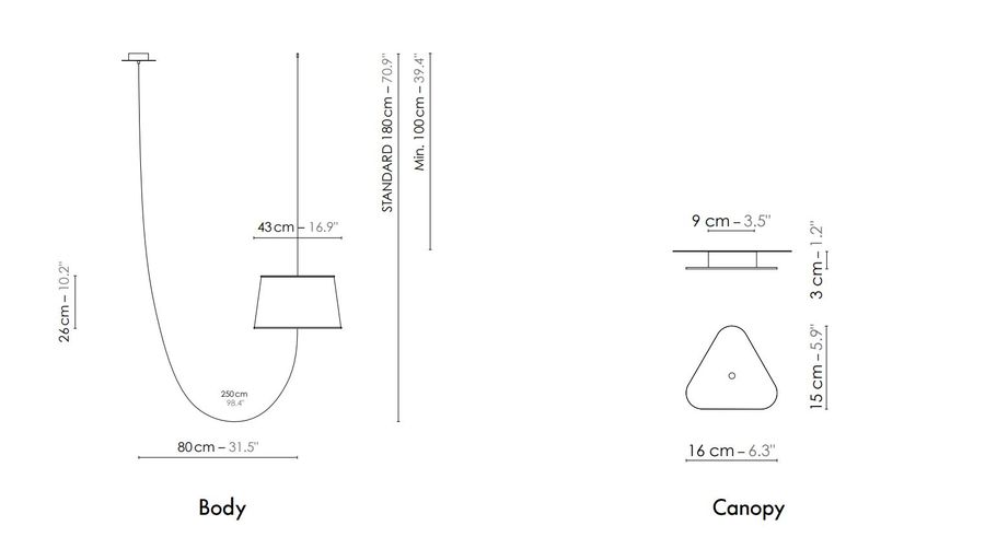 Модный светильник Designheure Suspension déportée Grand Nuage