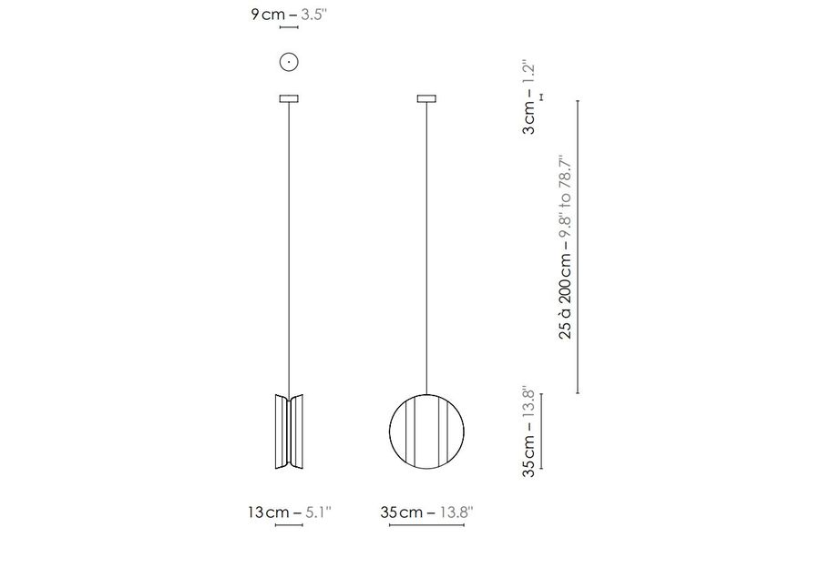 Современный светильник Designheure Suspension Petit Moon