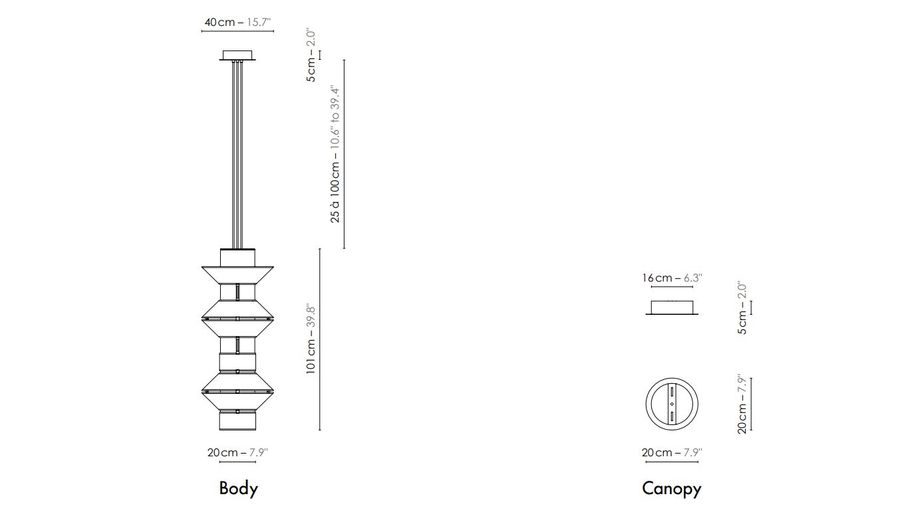 Шикарный светильник Designheure Suspension Moyen Tower