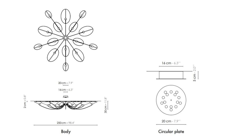 Потолочный светильник Designheure Plafonnier 15 Mixte Shield Gmp