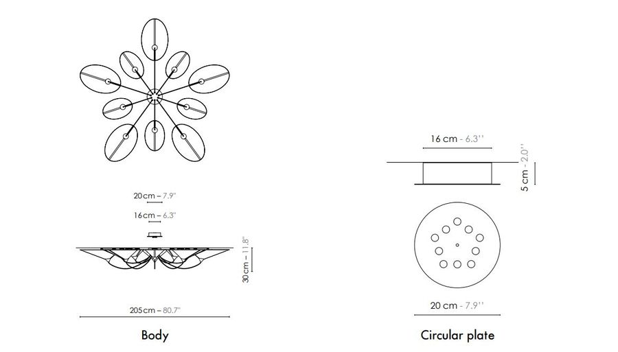 Дизайнерский светильник Designheure Plafonnier 10 Mixte Shield Gm