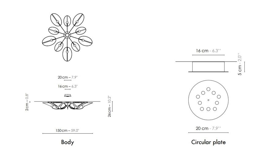 Современный светильник Designheure Plafonnier 10 Mixte Shield Mp