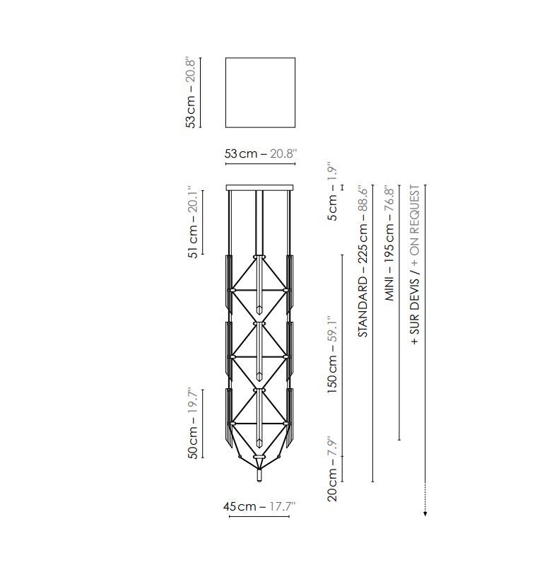 Шикарная люстра Designheure Lustre 4x3 Mozaik