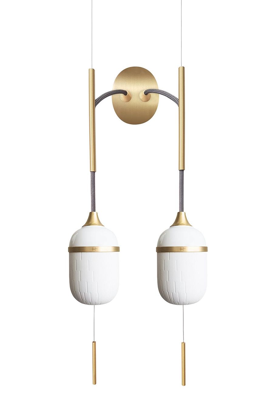 Настенный светильник Designheure Applique Suspendue Duo Grand Fleur De Kaolin