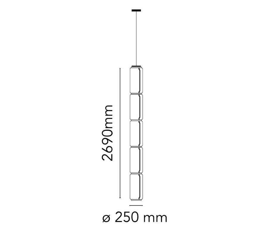 Стеклянный светильник Flos Noctambule Suspension