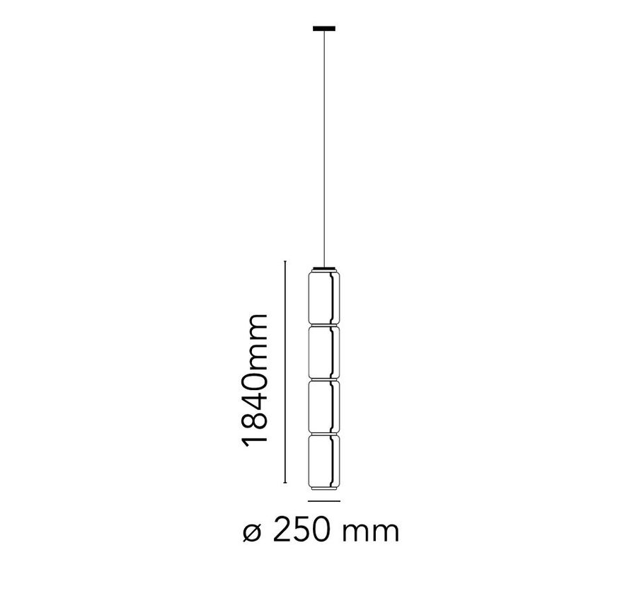 Стеклянный светильник Flos Noctambule Suspension